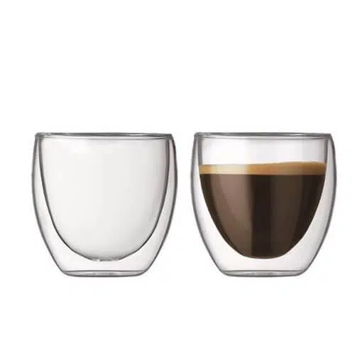 זוג כוסות אספרסו , דופן כפולה, 100 מ”ל - קניה