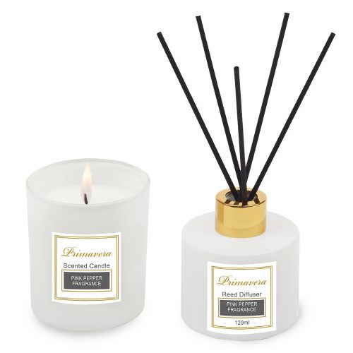 מפיץ ריח ונר באריזת מתנה - פרימוורה