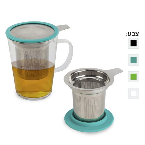 כוס זכוכית עם מסננת חליטה - קמרון