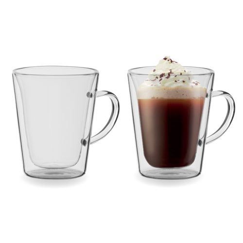 כוס שתיה מזכוכית כפולה באריזת מתנה - אתיופיה