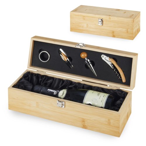 מארז מעץ יוקרתי עם אביזרים ליין - מלבק