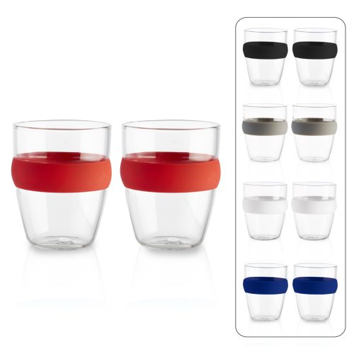 זוג כוסות זכוכית 150 מ"ל עם חבק - אינדונזיה 2