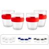סט כוסות 150 מ"ל עם חבק סיליקון צבעוני - אינדונזיה 4