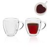 זוג כוסות דופן כפולה בצורת לב, 250 מ"ל - וולנטינו