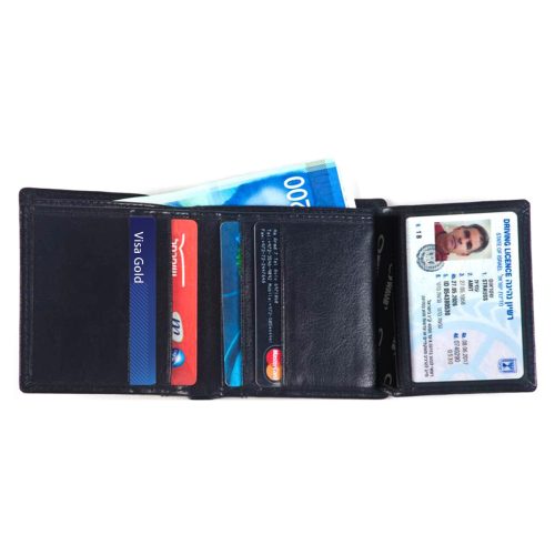 ארנק עור 3 כנפיים - בארי