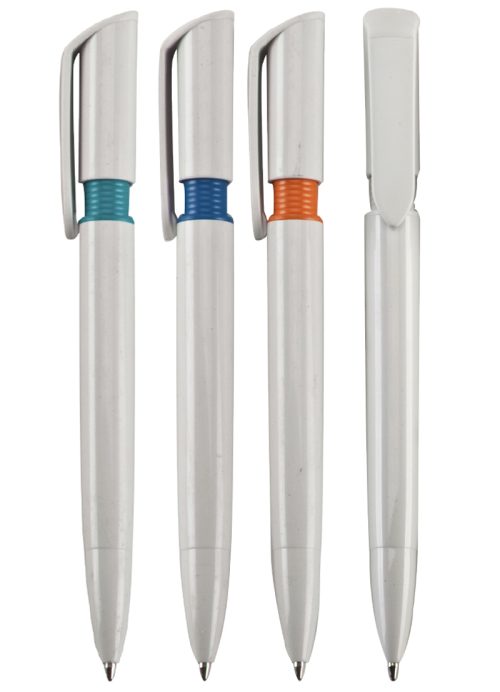 עט כדורי, גוף לבן וצבעוני - S40 לבן