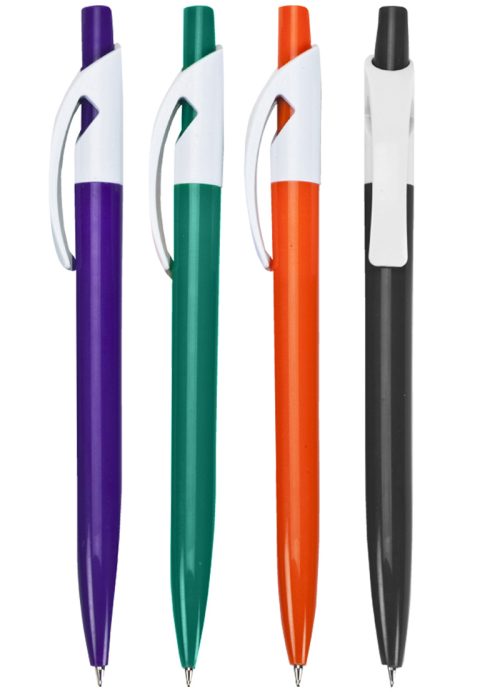 עט ג'ל, קליפס לבן, גוף פלסטיק צבעוני, 0.7 מ"מ - לואיז