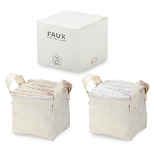 סט 6 מגבות ידיים בתיק קנווס - פוקס