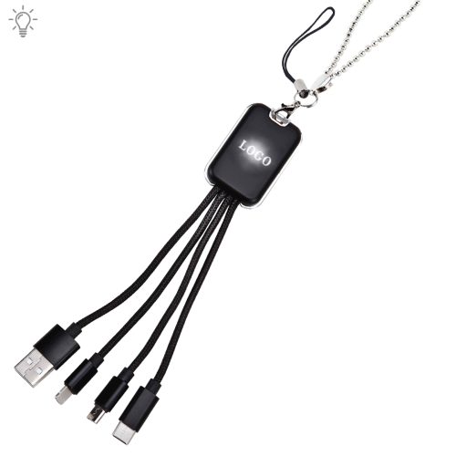 כבל טעינה מהיר עם תאורה - רקס