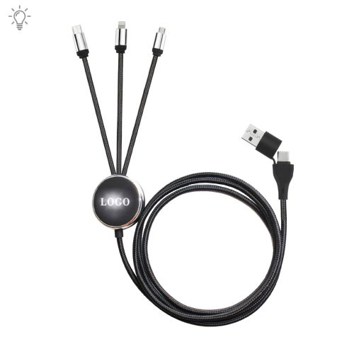 כבל טעינה עם תאורה 5in1 - פולאר