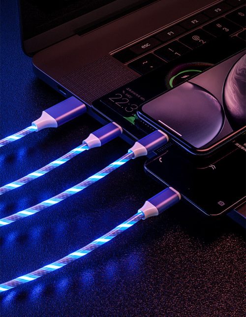 כבל טעינה עם תאורה - פלאשי