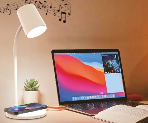 מנורת שולחן, מטען אלחוטי ורמקול -  אדיסון